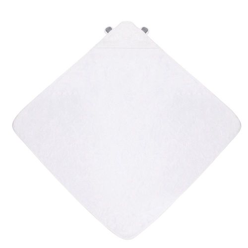 Serviette De Bain Pour Bebe, Mignonne, Absorbante, Douce, A Capuche, Pour Poussette, Couverture Pour Bebe, Grise