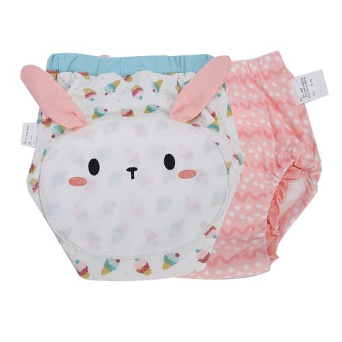 Couches Lavables Pour Bebe, Motif Dessin Anime, Pour L'apprentissage De La Proprete (Lot De 2), Motif Lapin 90