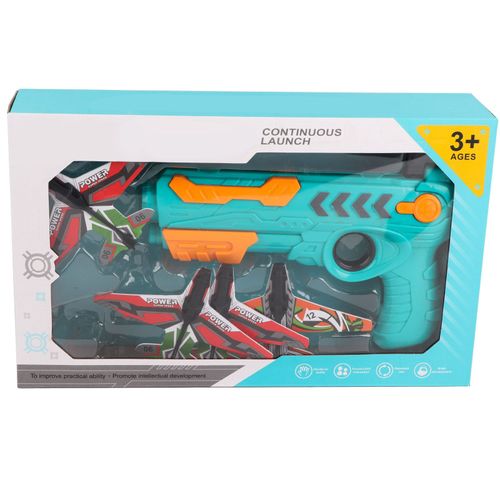Ensemble de jouets de sport de plein air pour enfants, lanceur d'avion, planeur, bleu