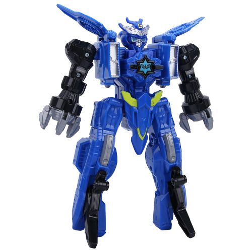 AULDEY Robot d'animation en plastique transformable, personnage Sky Hover Giant Saver