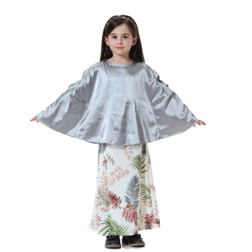 Robe Musulmane Ample Et Confortable A Manches Longues (Gris 90)