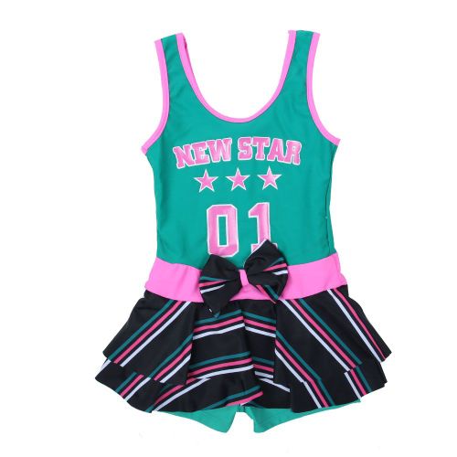 Maillot De Bain Une Piece Pour Bebe Fille, Tenue De Plage (Vert Fonce, Taille M)