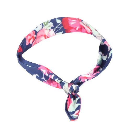 Lot De 10 Bandeaux Pour Nouveau-Ne, Imprimes Et Noues (Violet Et Fleuri)