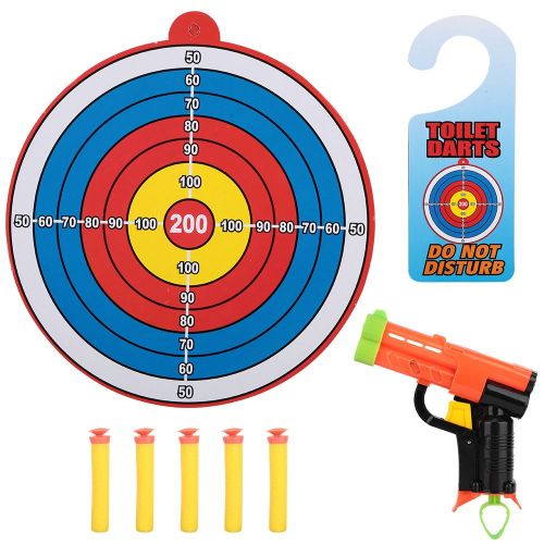 Pistolet a balles souples en plastique, cible de flechettes, jouet de tir simule, jouets pour enfants et parents