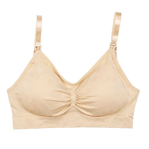Soutien-Gorge Push-Up Sans Fil Sexy Pour Femmes Enceintes, Sous-Vetement Ouvert Sur Le Devant Avec Boucle (Couleur Peau Xl)