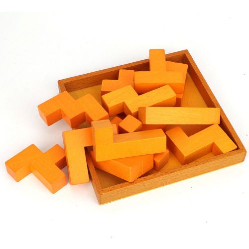 Puzzle en bois pour le developpement de l'intelligence, blocs de construction, jouet educatif pour enfants