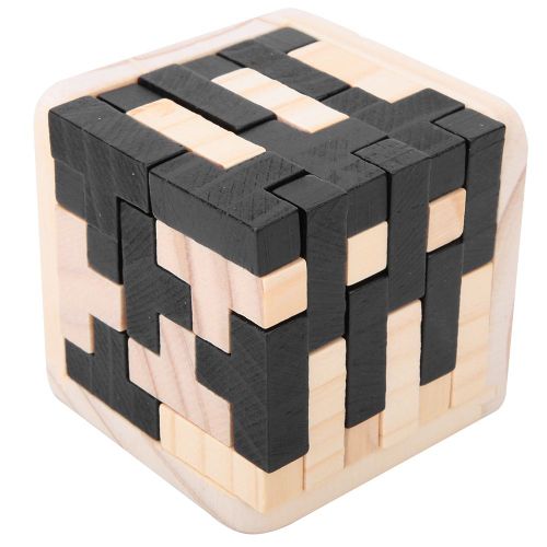 Kong Ming Lock Cube Magique En Bois Pour Adultes Et Enfants, Jouet Educatif