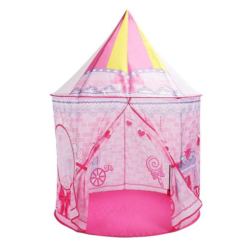Tente Pour Enfants Rose Fantaisie Princesse Chateau Maison De Jeu En Forme De Cabane De Contes