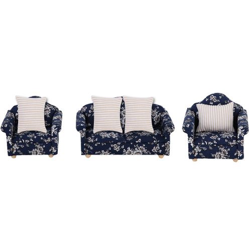 Ensemble De Canapes De Poche En Bois A L'echelle 1:12, Superbes Accessoires De Salon