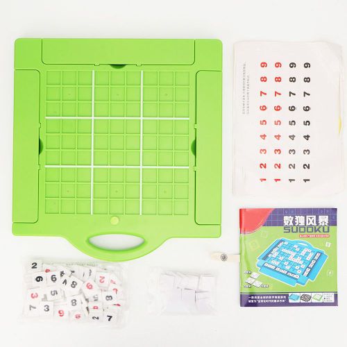 Puzzle educatif Sudoku Echecs Jouet Merveilleux Cadeau pour Enfants Entrainement Logique Mathematique (Vert)