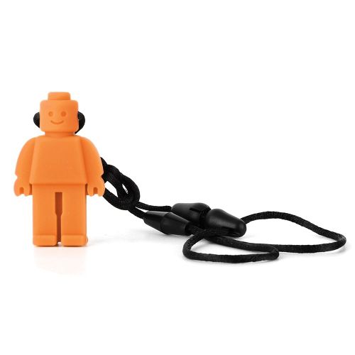 Collier De Dentition Robot A Macher Sensoriel Oral Collier A Macher Bloc De Construction Anneau De Dentition (Orange)