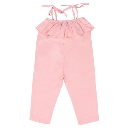 Ensemble De Vetements D'ete Pour Bebe Fille, Couleur Unie, Sans Manches, Bretelles (Rose 100)
