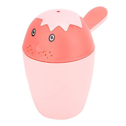 Cuillere De Bain Pour Bebe, Cuillere A Eau, Jouets De Bain Pour Enfants, Tasse De Rincage De Shampoing De Dessin Anime (Rose)