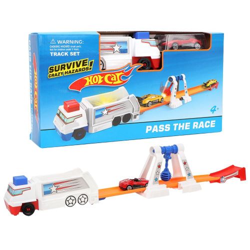 Ensemble de voiture de piste pour enfants, jeu de voiture de piste de train ferroviaire, jeu de course ejectable, jouet
