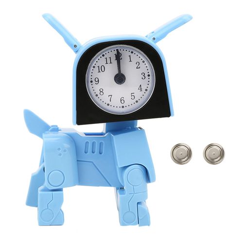 Petit Robot Chien A Deformation Manuelle, Mignon, Mini Reveil Electronique, Jouet Pour Enfants (Bleu)
