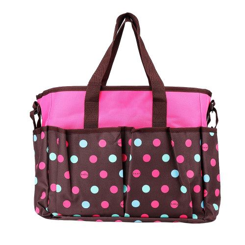 Sac a main decontracte en tissu Oxford pour femme, grande capacite (rose rouge)