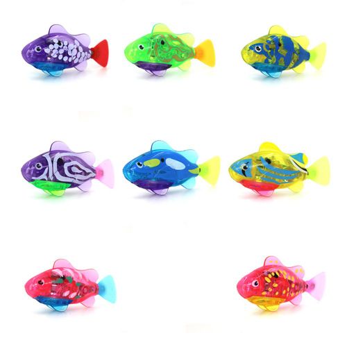 Jouet electronique interactif pour enfants, alimente par batterie, poisson mignon