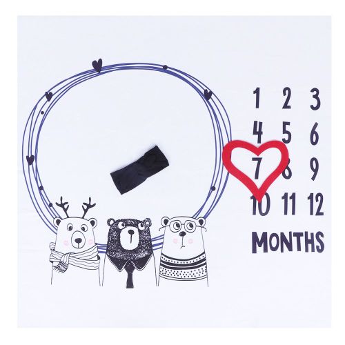 Couverture Douce Pour Photographie De Bebe, Accessoires Photo Delicats, Toile De Fond Imprimee De Dessin Anime