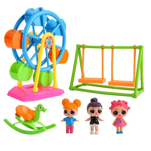 Ensemble de simulation de grande roue pour enfant, accessoire pour poupees, jeu de role