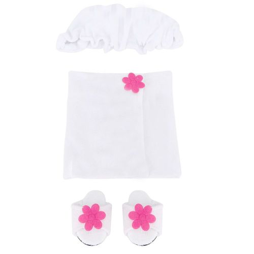 Ensemble de 3 peignoirs, chapeau et chaussures pour poupees de 18 pouces, jouets pour enfants