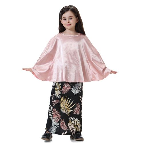 Robe Musulmane Ample Et Confortable A Manches Longues (Rose 90)