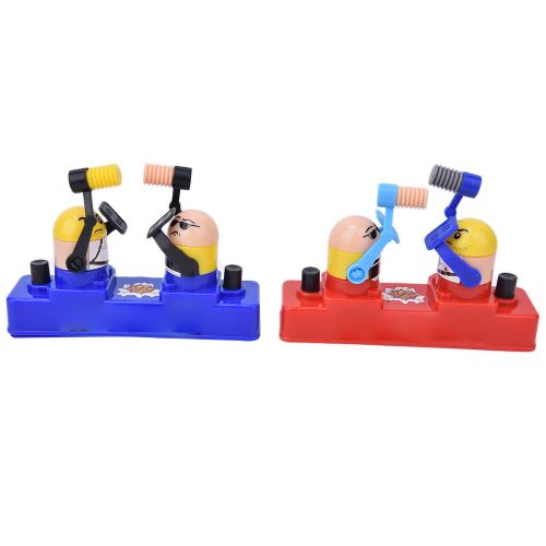Lot de 2 petits robots de combat doubles, jeu de decompression, puzzle, jouets pour enfants (bleu et rouge)