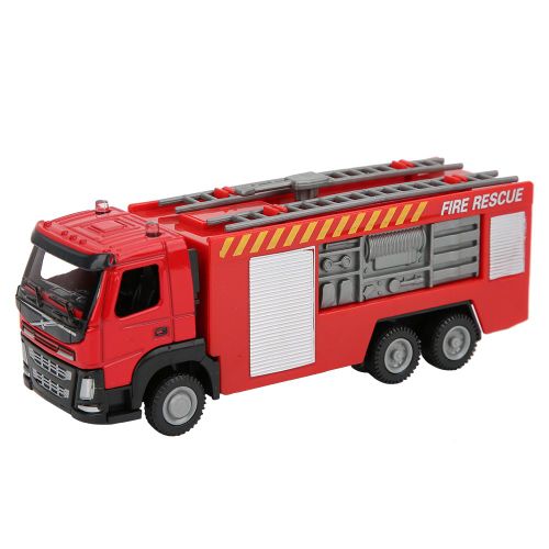 Modele de jouet de voiture de vehicule de construction de camion de pompier realiste en alliage pour enfants