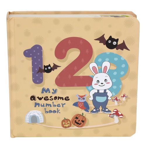Livre educatif precoce resistant a l'usure pour bebe, motif dessin anime mignon, chiffres et lettres
