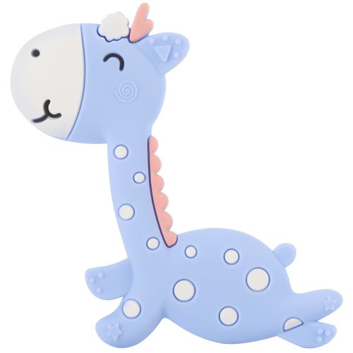 Anneau De Dentition En Silicone Pour Bebe, Resistant Aux Hautes Temperatures, Mignon, Animal, Jouet A Macher, Bleu