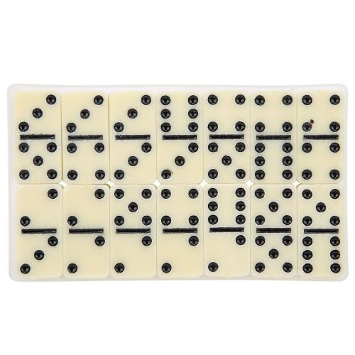 Dominos Ix En Melamine Avec Boite Rigide, Jeu Intellectuel Pour Parents Et Enfants, Rouge