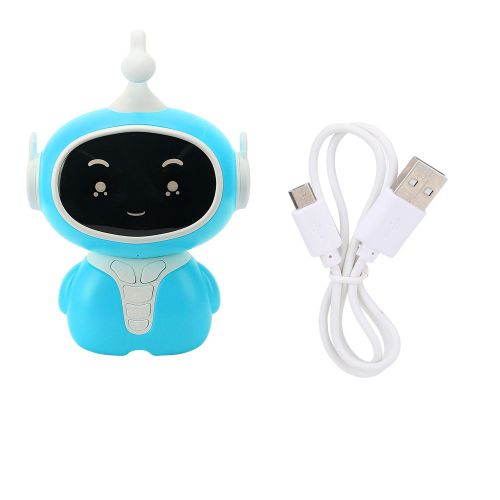 Robot intelligent racontant des histoires pour enfants, voix Wi-Fi et Bluetooth, jouets educatifs precoces, bleu