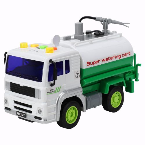 Jouet arroseur a inertie 1:20, lumiere, musique, raconter des histoires, jouet educatif pour enfants, camion d'ingenierie, vert