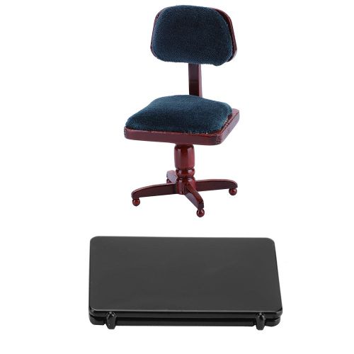 Mini Modele Informatique De Simulation Avec Ensemble De Meubles Et De Chaises Pour Maison De Poupee 1:12
