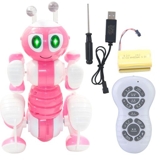 Jouet robot intelligent electrique en forme de fourmi pour enfant (rose)