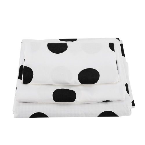 Parure De Lit Trois Pieces Pour Enfant (Taie D'oreiller, Draps, Housse De Couette, Motif A Pois)