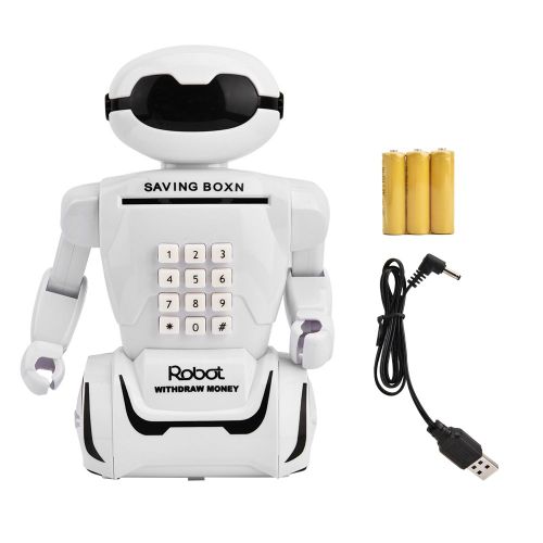 Lampe De Table Led Pour Enfants, Robot Tirelire, Pot D'epargne, Decoration D'interieur