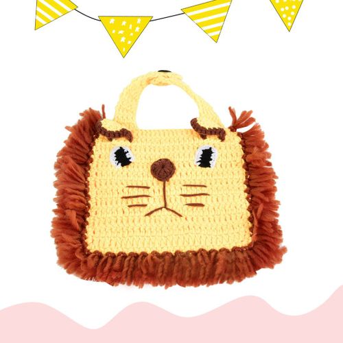 Bavoir 3d En Tricot Pour Bebe, Accessoire De Photographie Pour Nourrissons (Lion)