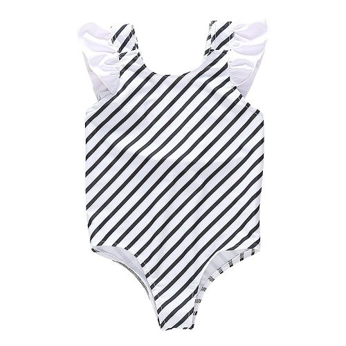 Maillot De Bain Une Piece Decontracte A Rayures Pour Enfants (90)