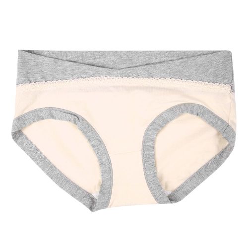Culotte Taille Basse En U Avec Ourlet En Dentelle Pour Femme, Sous-Vetement De Maternite (Crevette 2xl)