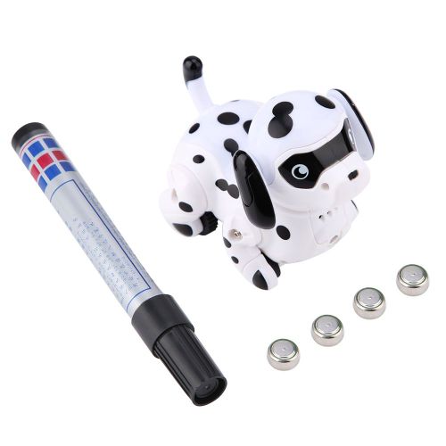 Mini robot intelligent magique, jouet inductif, lumiere et musique, cadeau pour enfant (noir)