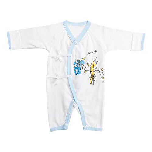 Combinaison A Manches Longues Pour Bebe Et Enfant, Couleur Unie, Avec Noud Papillon (Blanc, 52 Cm)