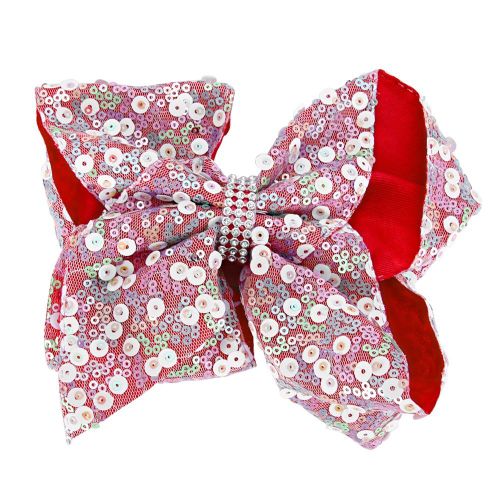 Jolies Pinces A Cheveux A Paillettes Pour Enfants, Accessoires Pour Cheveux (Rouge)