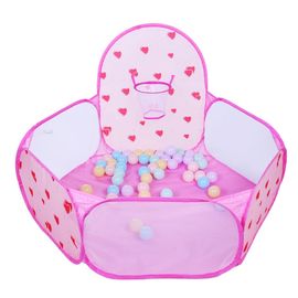 Piscine a balles oceanique pour enfants, piscine a balles interieure, pliable (rose)