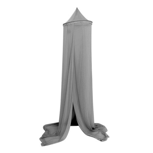 Ciel De Lit Suspendu Pour Bebe, Moustiquaire, Rideau, Tente Ronde En Forme De Dome (Gris Clair)