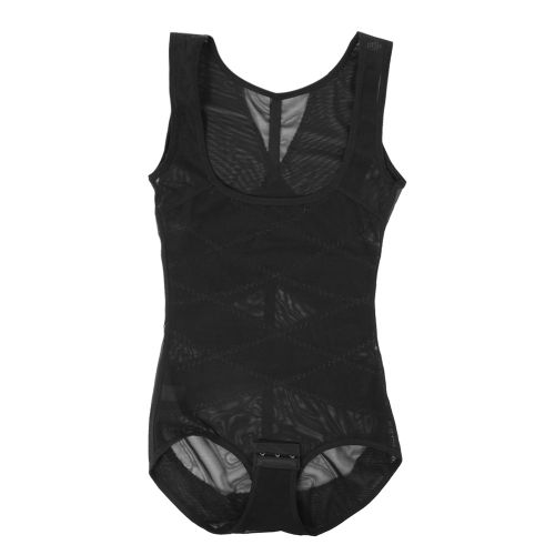 Corset Gainant Sans Manches En Forme De U Pour Femme (Noir, Taille L)