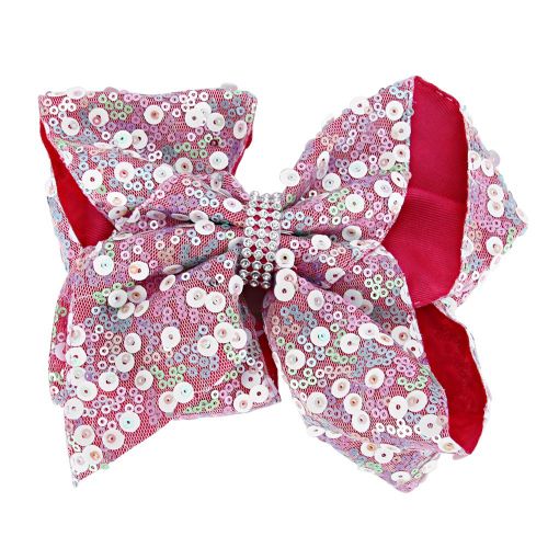 Jolies Pinces A Cheveux A Paillettes Pour Enfants, Accessoires Pour Cheveux (Rose Rouge)