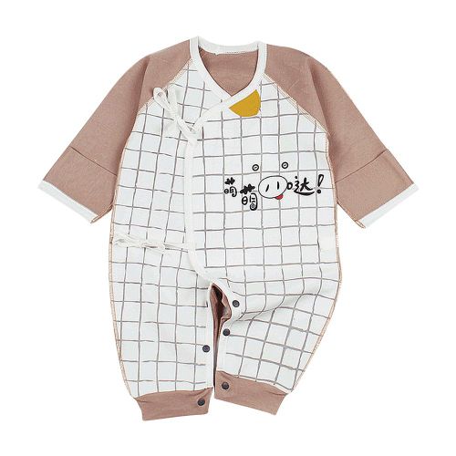 Combinaison Bebe Nouveau-Ne A Manches Courtes En Coton Avec Bretelles, De 0 A 3 Mois (Jaune 59)