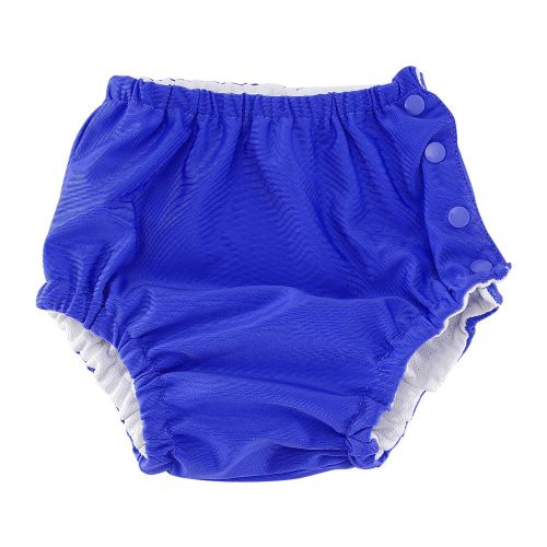 Couche De Bain Reutilisable Pour Bebe, Lavable, A Boutons-Pression, Pour Filles Et Garcons (Bleu Saphir 90)