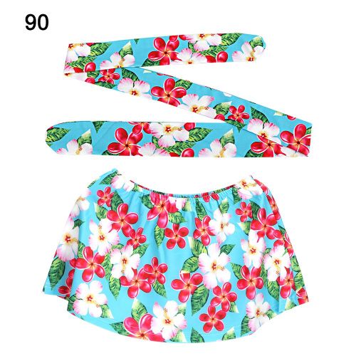 Maillot De Bain 2 Pieces Imprime Floral Pour Bebe, Ensemble De Bain D'ete Pour Bebe + Bandeau (90)