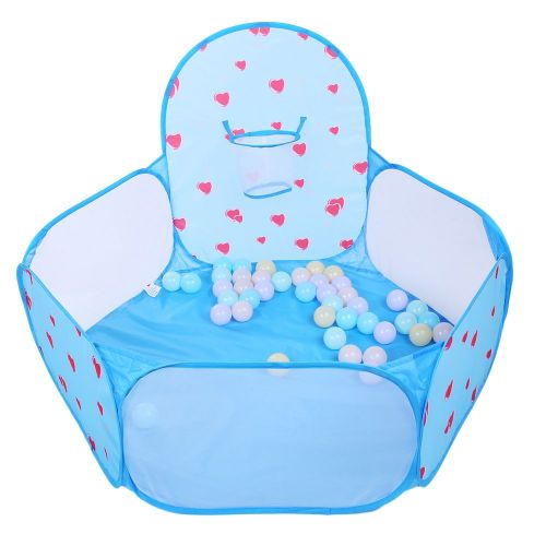 Piscine a balles oceanique pour enfants, piscine a balles interieure, pliable (bleue)